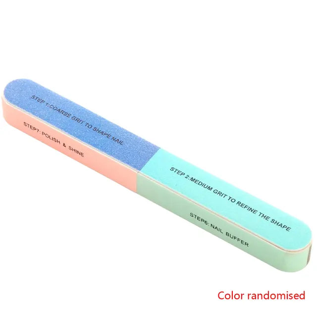 Buffing Sanding Files Block Pedicure Manicure Care Nail Art Buffer Polish White Nail File Nail Art Tips Manicure Pedicure