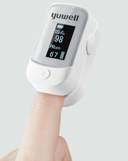 Yuwell Oximeter Tragbarer OLED-Bildschirm Digitaler Fingerspitzen-Herzfrequenz-Niederspannungsmonitor Pulspflege Herz-Pulsoximeter