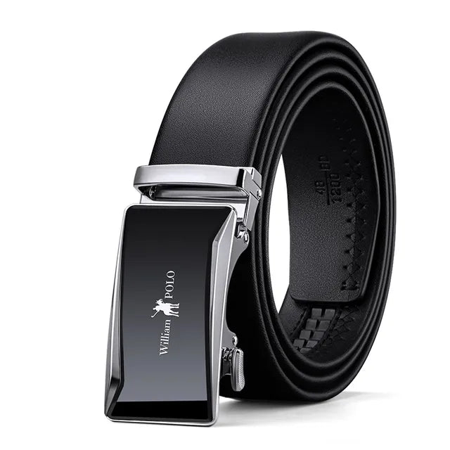 Men's Genuine Leather Belt Pure Cowhide Leather Automatic Buckle Trend Belt Youth Business Casual Pants Belt