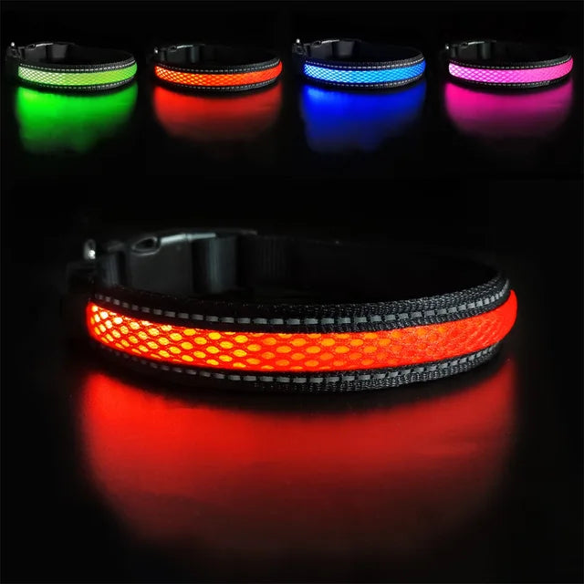 LED-Maskerade-Hundehalsband, sicher, leuchtende Haustierprodukte, stilvolle blinkende Glühen-Halskette, wasserdicht, reflektierend, Haustier-Hundezubehör