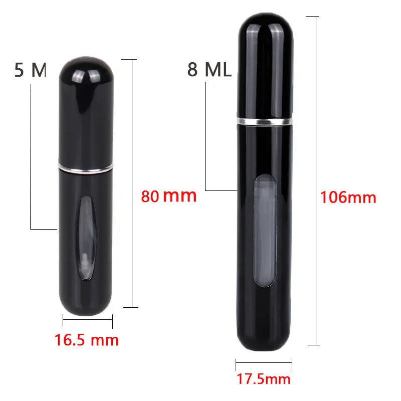 Portable 8/5ml Perfume Atomizer Liquid Container for Cosmetics Traveling Mini Empty Alcochol Spray Refillable Bottle