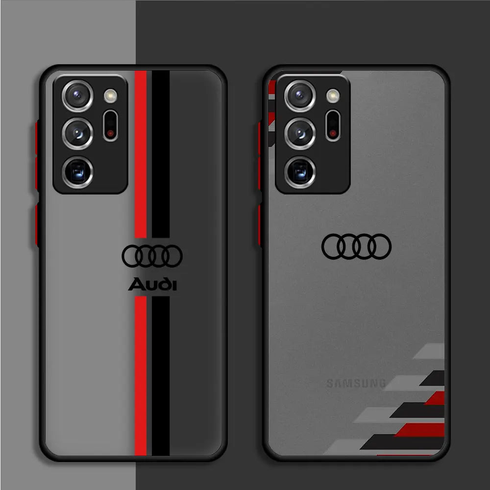 Phone Case for Samsung Galaxy Note 20 Ultra 10 Plus 8 9 S23 Ultra S21 S20 FE S22 Note 10 RS6-A-Audi wheels Matte Cover 