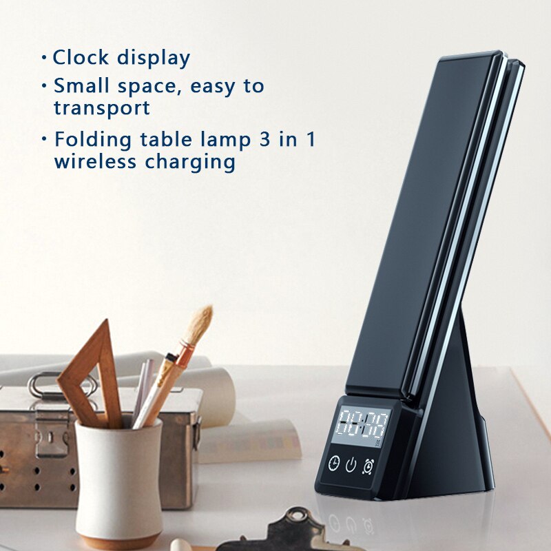 Newest Multi-Function Table Lamp Clock Convenient Three In One Fast Charger For Mobile Phone Watch Headset Wireless Charging