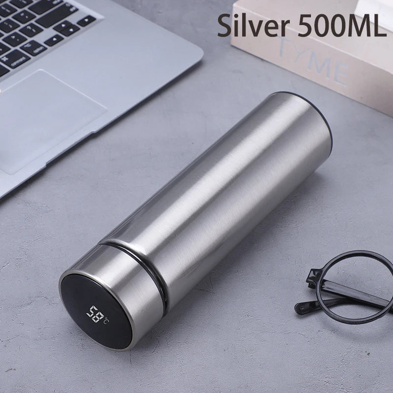 500Ml Digital Thermos Bottle Smart Cup With Temperature Display 304 Stainless Steel Vacuum Insulated Intelligent Coffee Cup