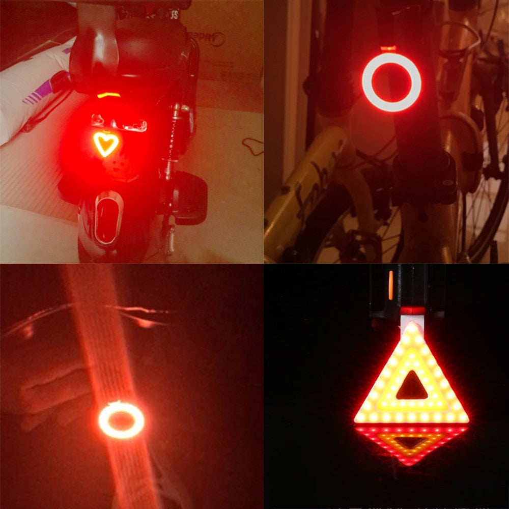 Multi-Beleuchtungsmodi Fahrradlicht USB-Lade-LED-Fahrradlicht Flash-Heck-Fahrradlichter hinten für Berge Fahrrad-Sattelstütze 