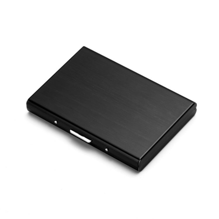 Aluminum Alloy Anti-Degaussing Credit Card Holder Black Stainless Steel Bank Card Holder Metal Card Holder RFID