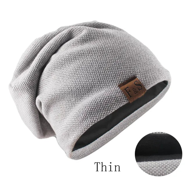 Fashion Bonnet Hat For Men And Women Autumn Knitted Solid Color Skullies Beanies Spring Casual Soft Turban Hats Hip Hop Beanie