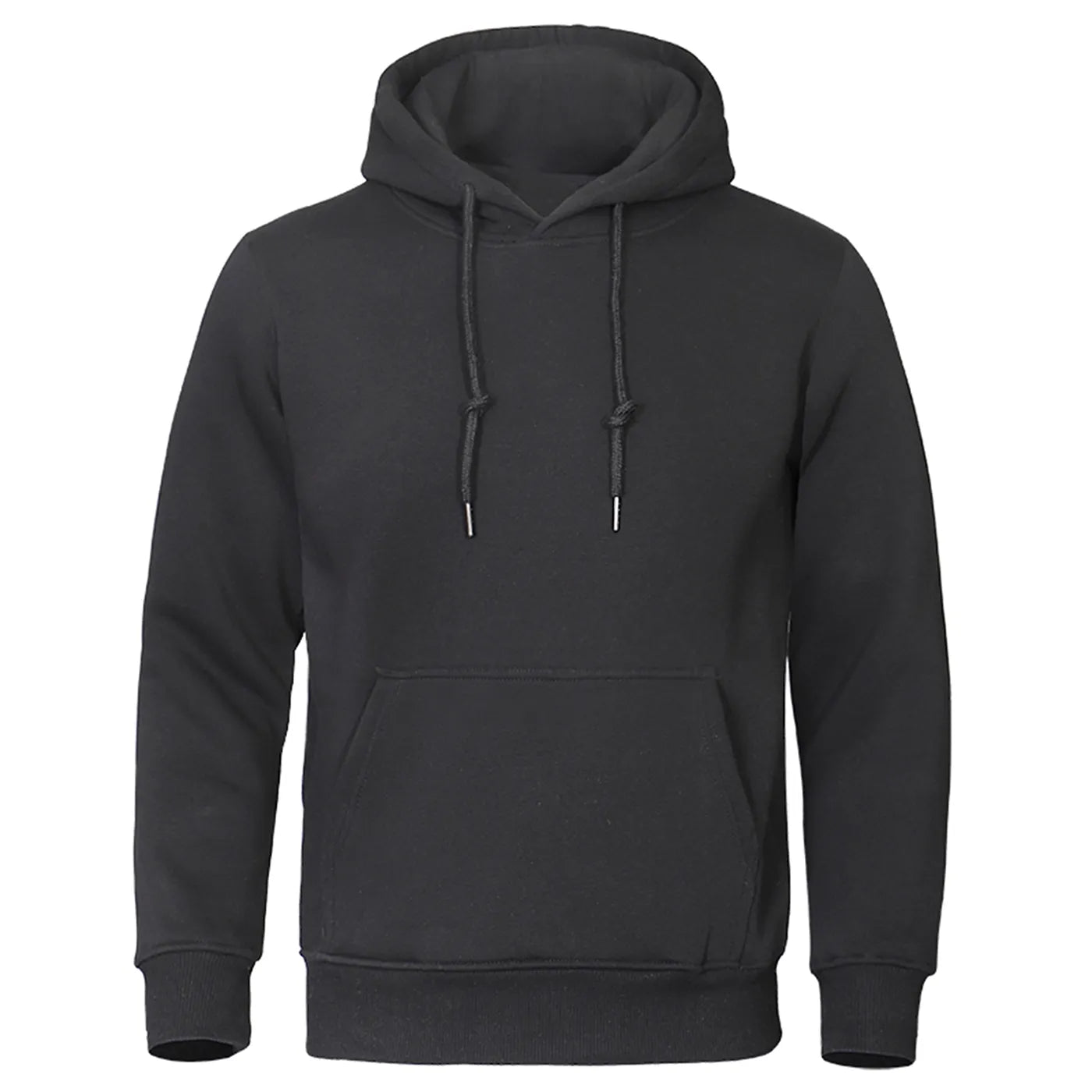 Solid Color Men's Hoodies Warm Fleece Men's Sweatshirt Fashion Streetwear Loose Breathable Pullovers Men's Casual Brand Hoodie