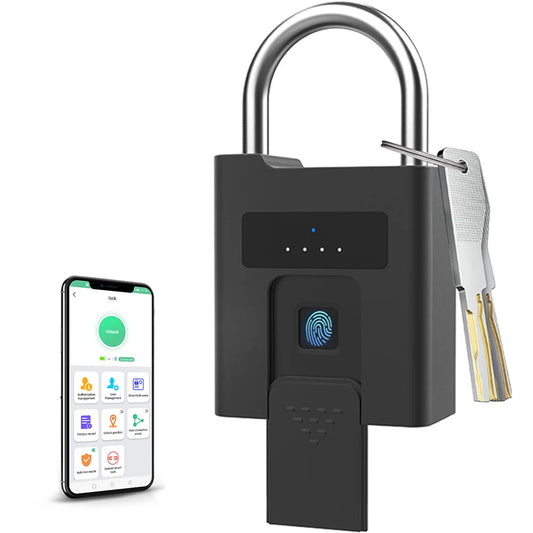 Fingerprint Digital Safety Garden Door Lock Outdoor Smart Waterproof Bluetoot App Heavy Duty Doorlock Luggage Truck Key Padlock