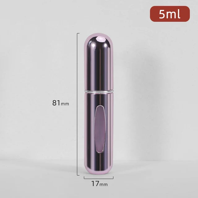 Flacone Spray per profumo atomizzatore da 5/8ML per Dispenser di colonia da viaggio liquido per profumo atomizzatore di profumo in alluminio ricaricabile portatile