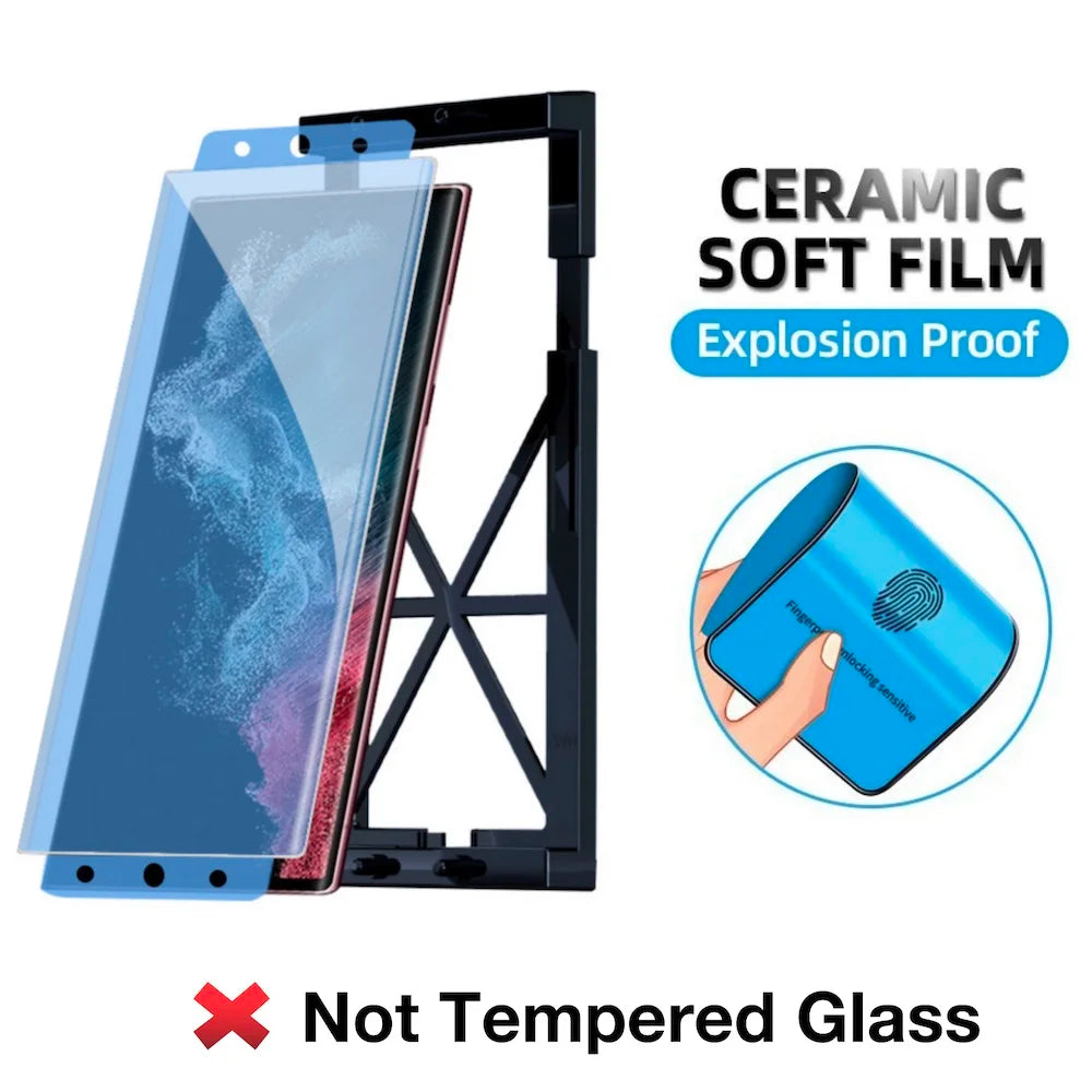 For Samsung Galaxy S23 Ultra S22 S21 S20 S10 S9 S8 Note 20 10 9 8 Plus Screen Protector With Install Kit Not Glass