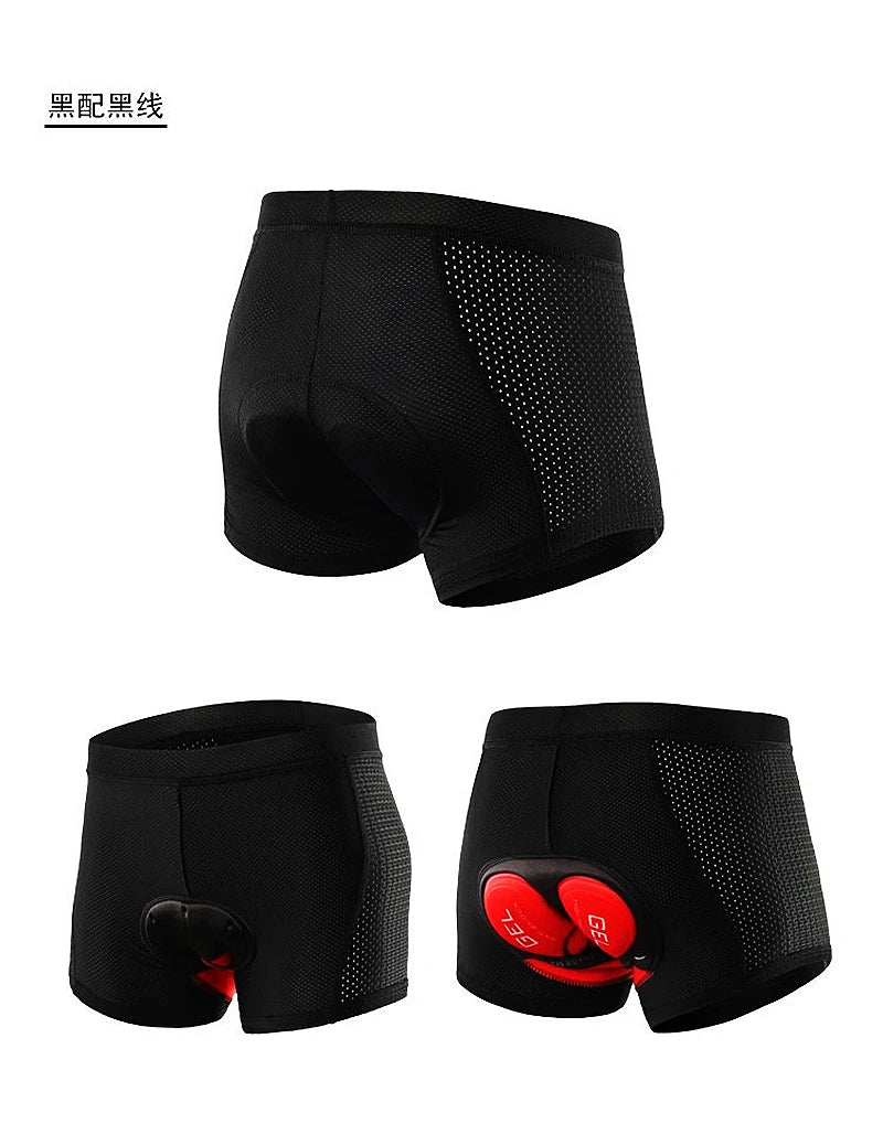 Fualrny Breathable Cycling Shorts Cycling Underwear 5D Gel Pad Shockproof Bicycle Underpant MTB Road Bike Underwear Men Shorts