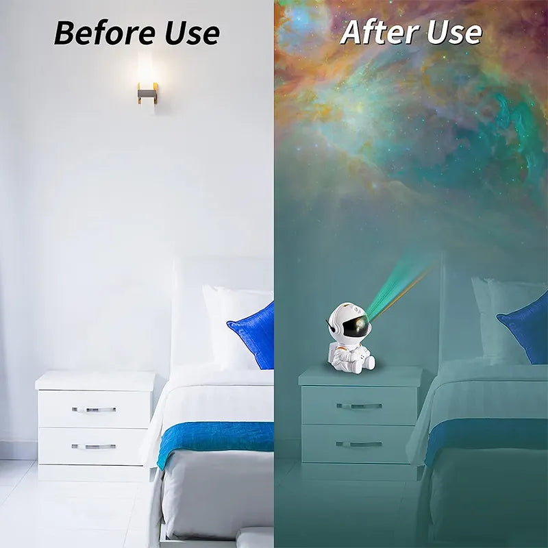 Galaxy Star Projector LED Night Light Starry Sky Astronaut Lamp for Bedroom Decoration Kids Home Decorative Gifts