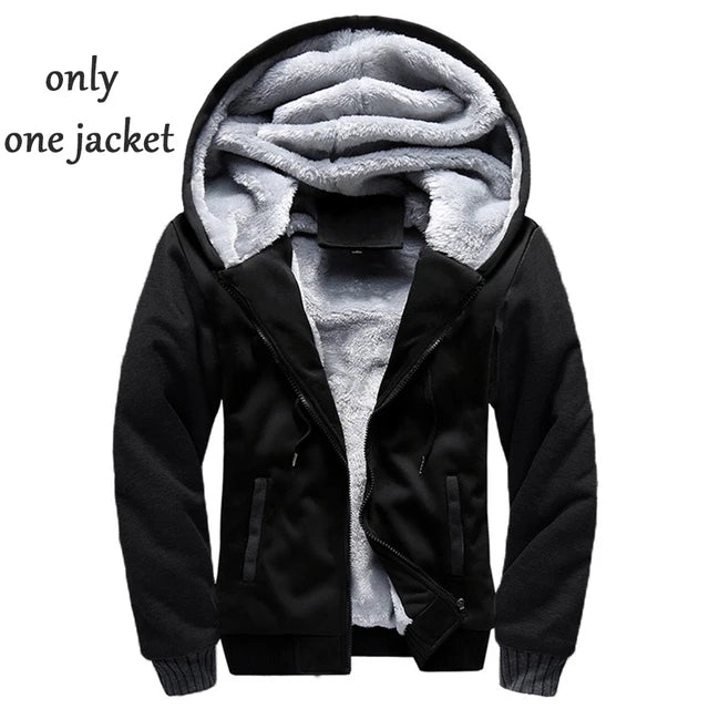 Winter Sports Jacket Pants Tracksuits Men's Coats Pants Set Thicken Fleece Thermal Sweatshirts Camouflage Sweatshirt Set