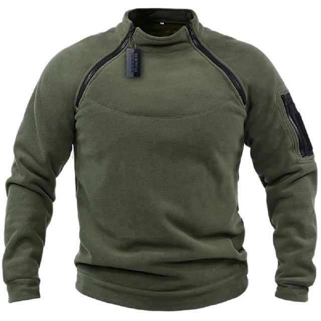 Giacca tattica da esterno in pile da uomo abbigliamento cerniere calde Pullover da uomo cappotto antivento felpa termica da trekking