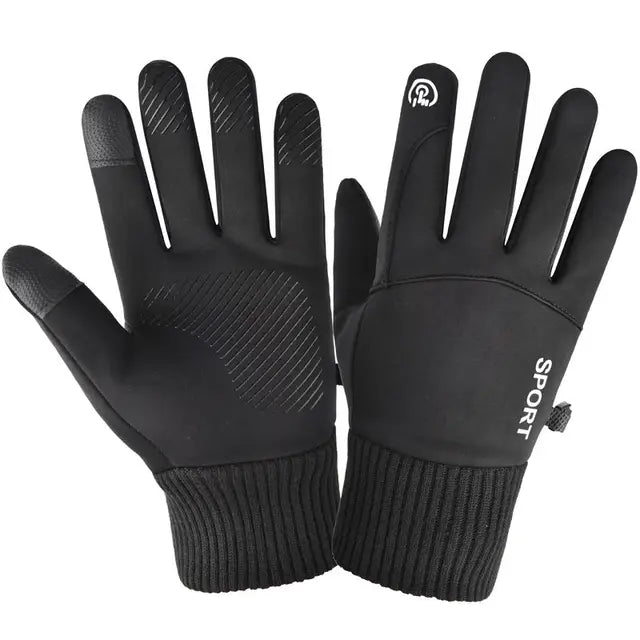 Men's Winter Waterproof Windproof Gloves Sports Fishing Touchscreen Driving Motorcycle Skiing Women's Non-slip Warm Cycling Gloves