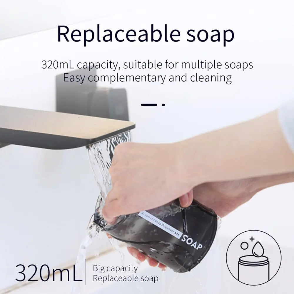 Liquid Soap Dispensers Usb Intelligent Infrared Induction 0.25 Seconds Fast Foaming Automat Soap Dispensador Jabon Soap Contain