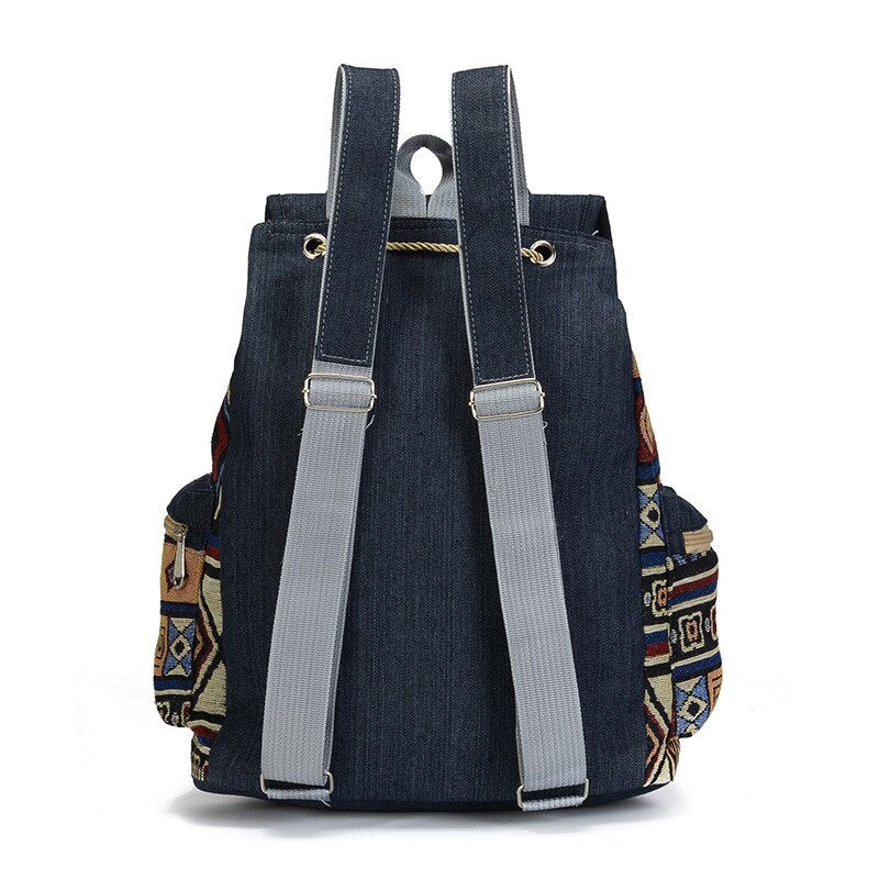 High Quality Women Canvas Vintage Backpack Ethnic Backpacks Bohemian Backpack Schoolbag Rugzak Back Pack Bag Pack Rucksack