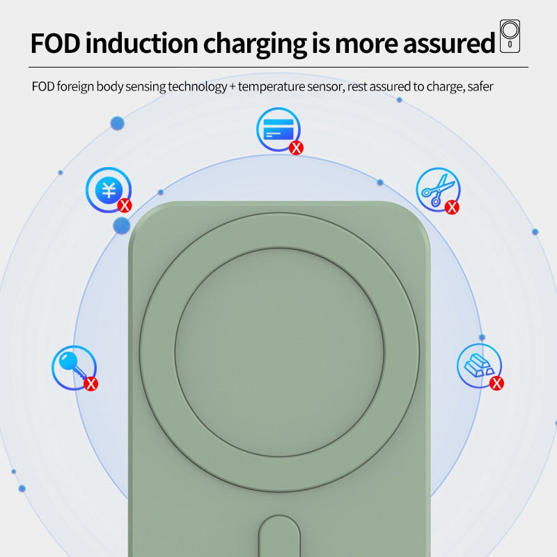 15w Magnetic Car Wireless Charger Phone Stand For Iphone 12 ProMax 12Mini Magsafe Car Holder 