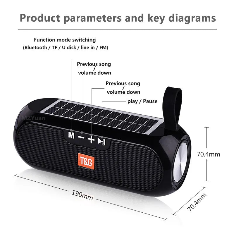 Bluetooth-Lautsprecher mit Solarladung