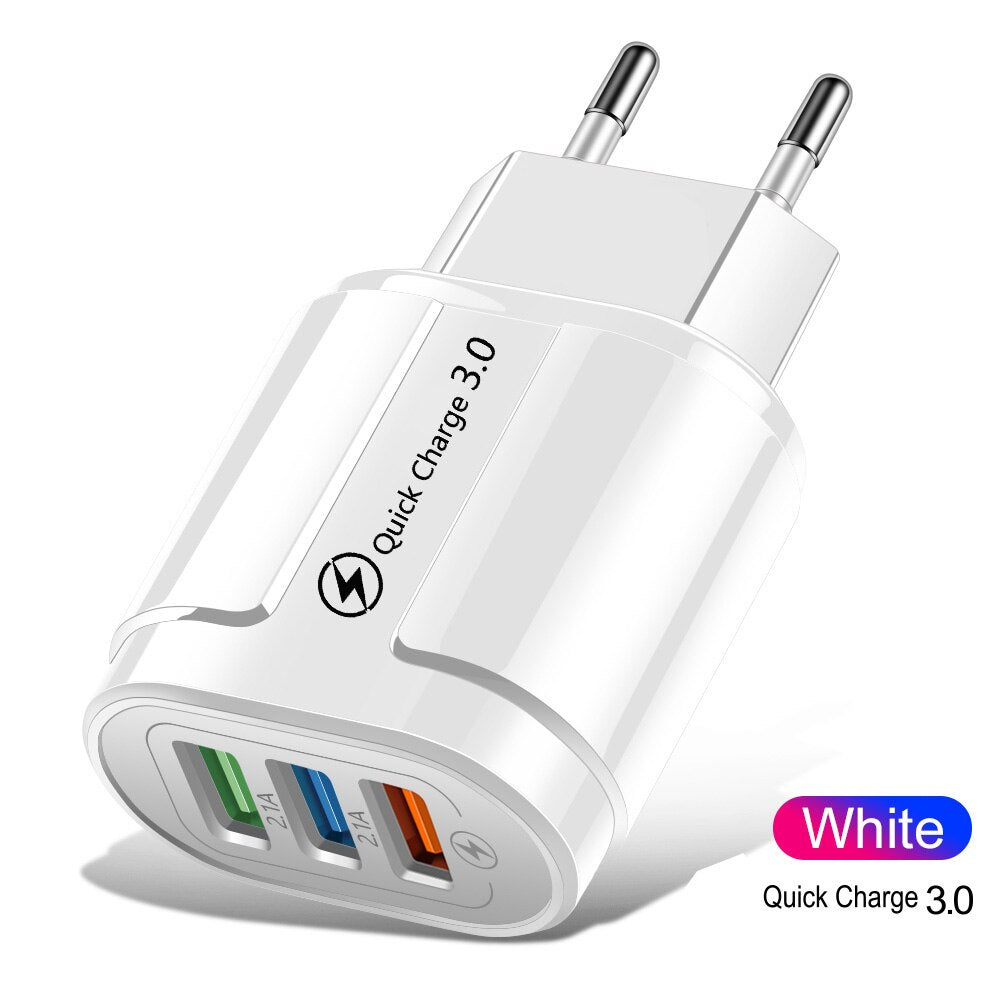 USB-Schnellladegerät Quick Charge 3.0 4.0 Universal-Wand-Handy-Tablet-Ladegeräte für iPhone 11 Samsung Huawei Lade-Ladegerät 