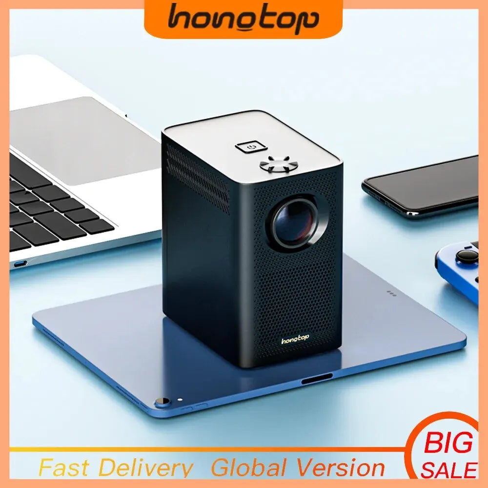 HONGTOP S30MAX Android Wifi 4k Smart tragbarer Projektor mit WiFi und Bluetooth Pocket Outdoor 4K 9500L Android 10.0 Projektor