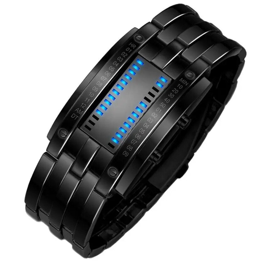 Edelstahl Digitale LED Sport Armband Männer Uhr Mode Kleid Wasserdicht Armbanduhr Relogio Masculino Drop Shipping