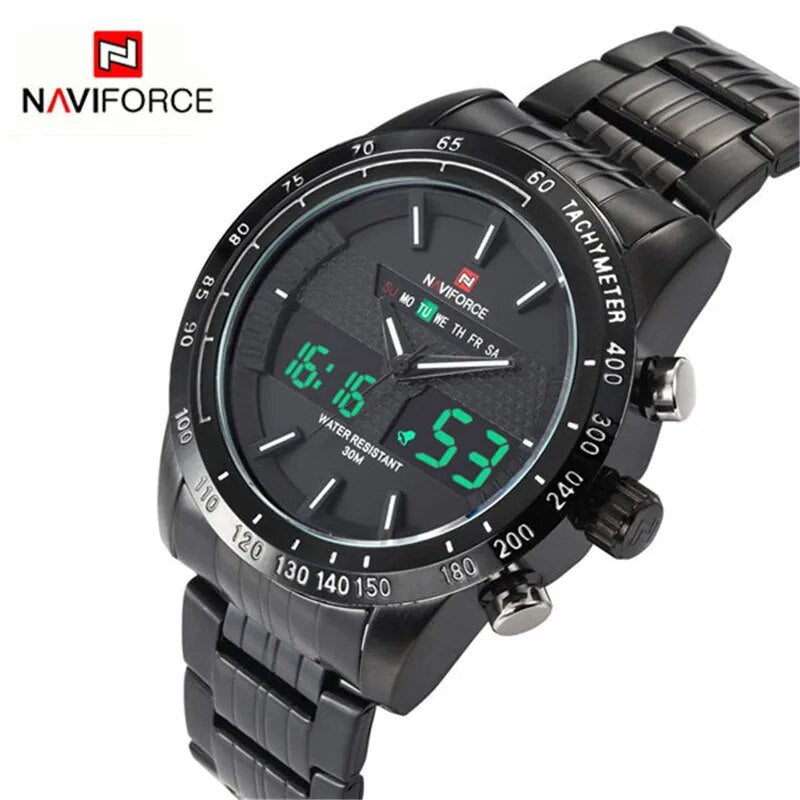 NAVIFORCE Mens watches top Brand Luxury Casual Quartz Watch Men Waterproof Military Wristwatch Stainless Steel Relogio masculino