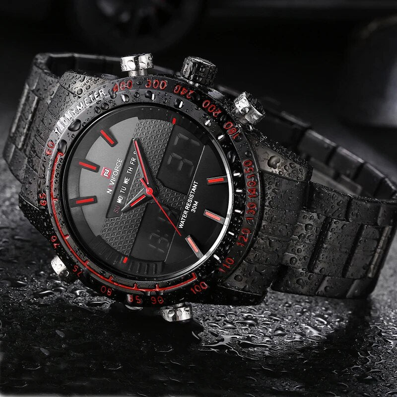 NAVIFORCE Mens watches top Brand Luxury Casual Quartz Watch Men Waterproof Military Wristwatch Stainless Steel Relogio masculino