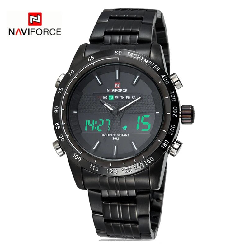 NAVIFORCE Mens watches top Brand Luxury Casual Quartz Watch Men Waterproof Military Wristwatch Stainless Steel Relogio masculino