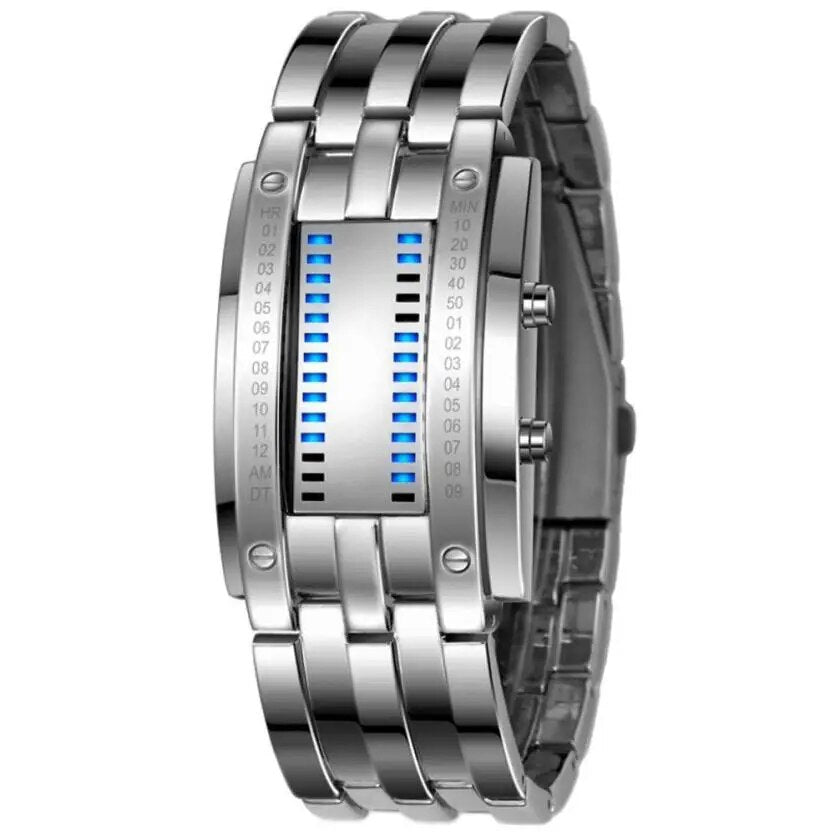 Edelstahl Digitale LED Sport Armband Männer Uhr Mode Kleid Wasserdicht Armbanduhr Relogio Masculino Drop Shipping