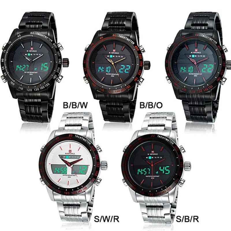 NAVIFORCE Mens watches top Brand Luxury Casual Quartz Watch Men Waterproof Military Wristwatch Stainless Steel Relogio masculino