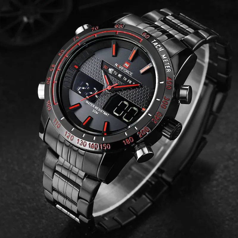 NAVIFORCE Mens watches top Brand Luxury Casual Quartz Watch Men Waterproof Military Wristwatch Stainless Steel Relogio masculino