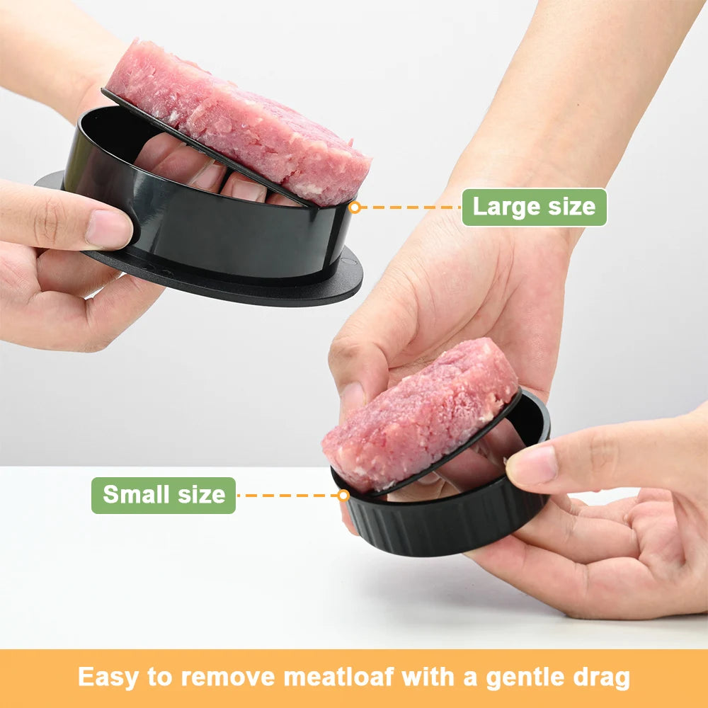 Hamburger Meat Press Maker ABS 3 in 1 antiaderente carne manzo Hamburger Patty Mold con fodere di carta da forno pasticceria BBQ Kitchen Tool