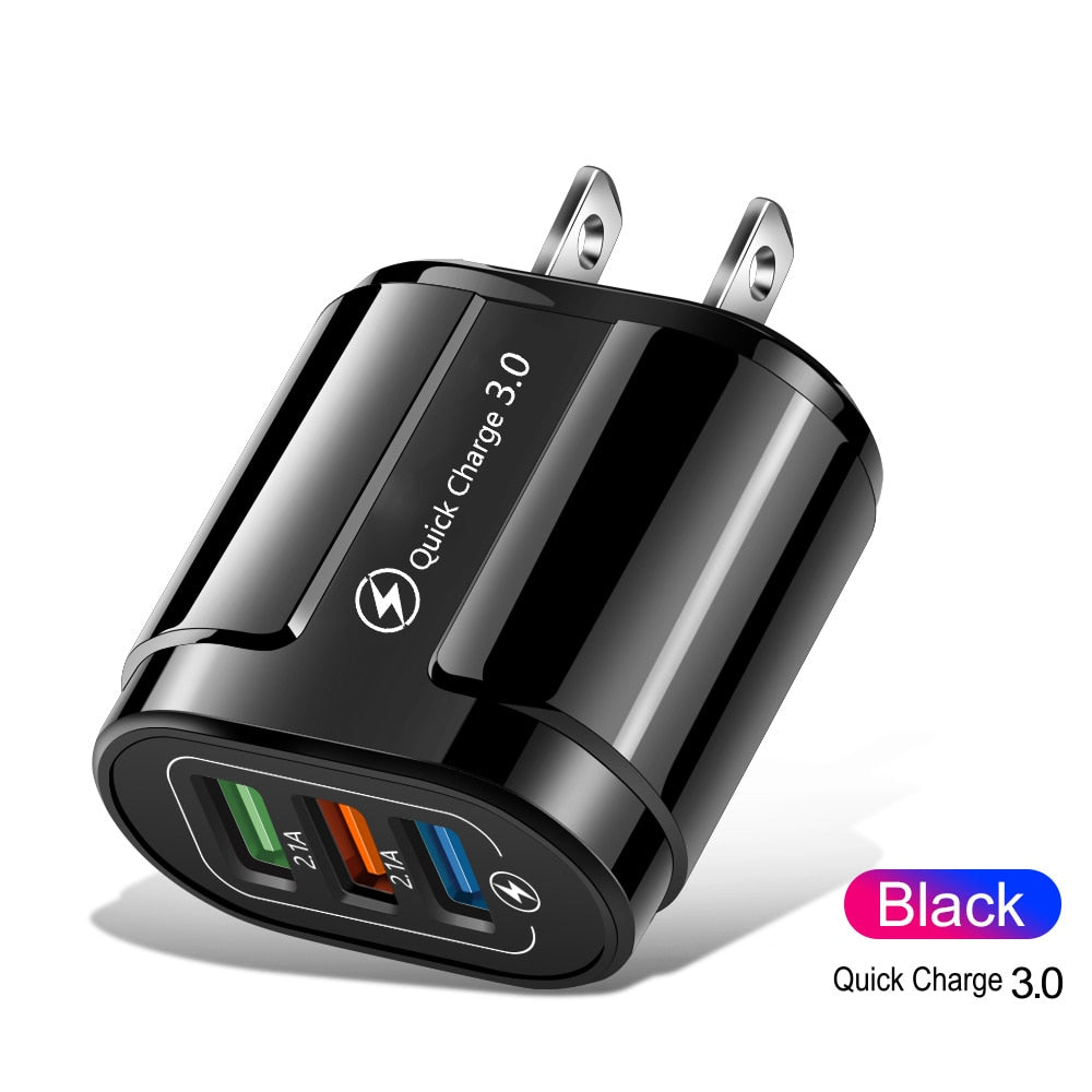 USB-Schnellladegerät Quick Charge 3.0 4.0 Universal-Wand-Handy-Tablet-Ladegeräte für iPhone 11 Samsung Huawei Lade-Ladegerät 