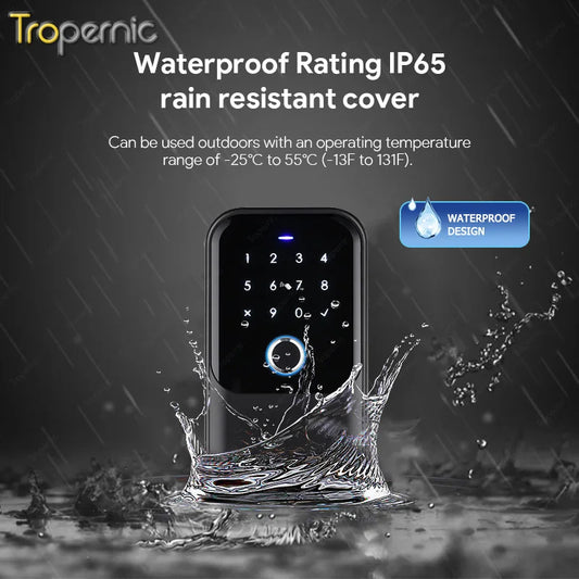 Impermeabile sicuro Tuya TTlock codice impronta digitale Bluetooth Wifi Smart Key Box App combinazione di montaggio a parete remoto Airbnb Door Lock Box