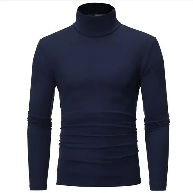 Men's Thermal Underwear Top Autumn Thermal Shirt Clothing Men's Tights High Neck Thin Slim Fit Long Sleeve T-Shirt Base Tee XXXL