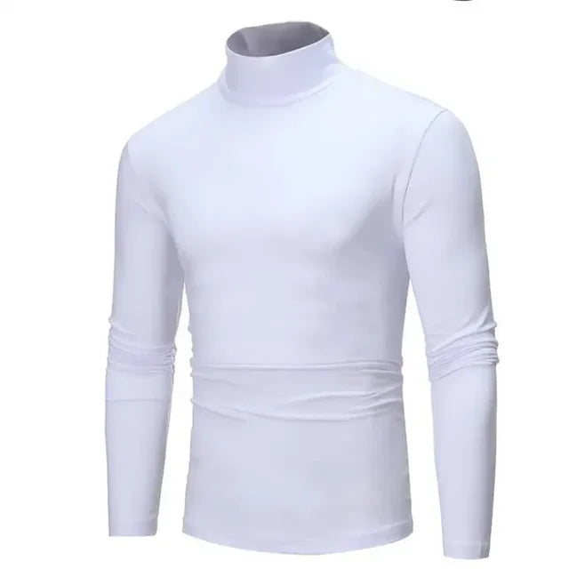 Men's Thermal Underwear Top Autumn Thermal Shirt Clothing Men's Tights High Neck Thin Slim Fit Long Sleeve T-Shirt Base Tee XXXL