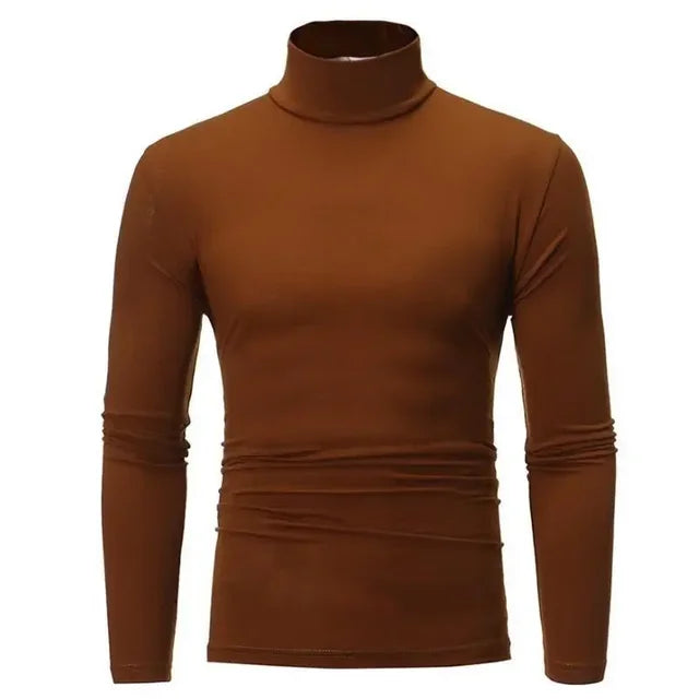 Men's Thermal Underwear Top Autumn Thermal Shirt Clothing Men's Tights High Neck Thin Slim Fit Long Sleeve T-Shirt Base Tee XXXL