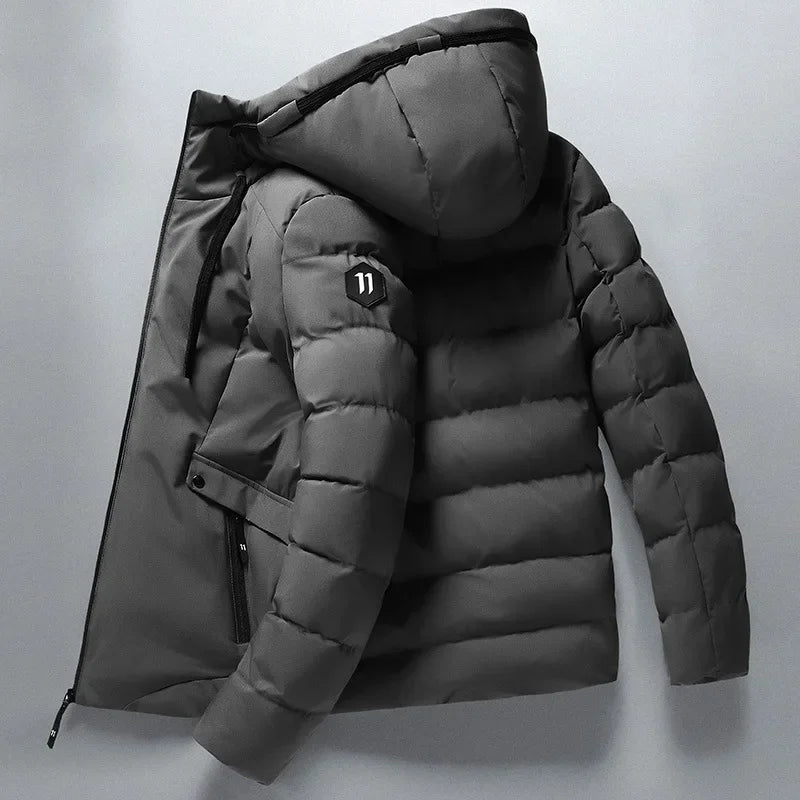 Inverno tempo libero addensare caldo giacca impermeabile Parka uomo autunno nuovo capispalla cappello antivento giacca Parka con cappuccio uomo