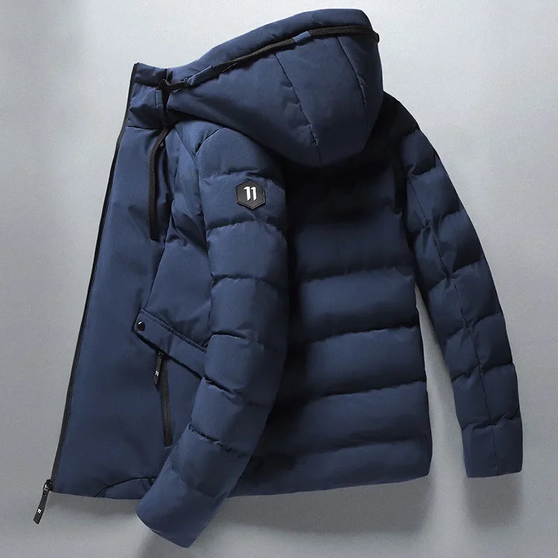 Inverno tempo libero addensare caldo giacca impermeabile Parka uomo autunno nuovo capispalla cappello antivento giacca Parka con cappuccio uomo