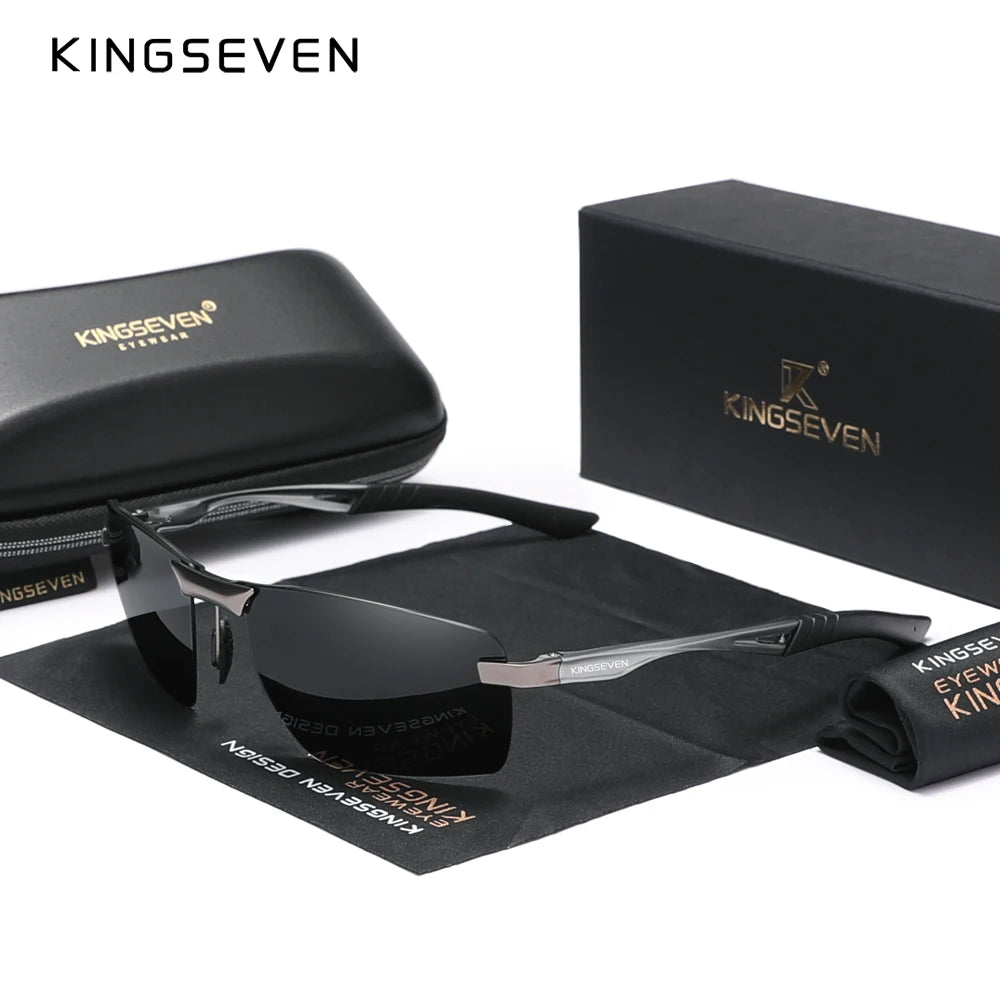 KINGSEVEN 2023 New Polarized Sunglasses Men Aluminum Frame Sun Glasses UV400 Male Sun Glasses Driving Glasses