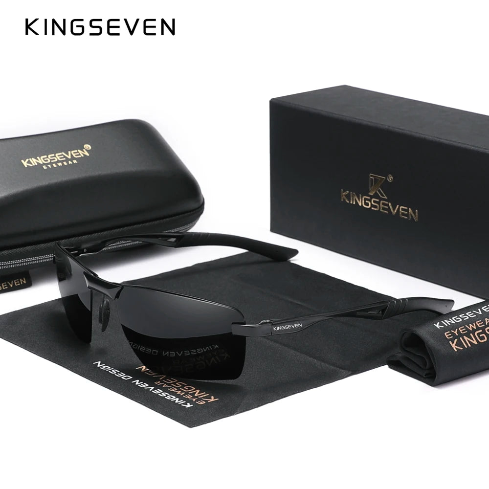 KINGSEVEN 2023 nuovi occhiali da sole polarizzati da uomo con montatura in alluminio occhiali da sole UV400 occhiali da sole maschili occhiali da guida