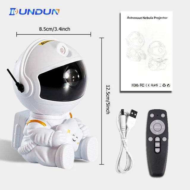 Kids Star Projector DIY Night Light with Remote Control 360 Adjustable Design Astronaut Nebula Galaxy Lighting for Children