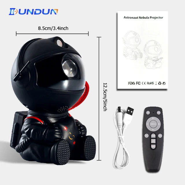 Kids Star Projector DIY Night Light with Remote Control 360 Adjustable Design Astronaut Nebula Galaxy Lighting for Children