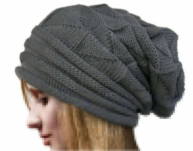 Knitted Baggy Beanie Oversized Winter Hat Ski Slouchy Cap Skullies Beanies Women Men Winter Wool Warm Cap Beanies Unisex