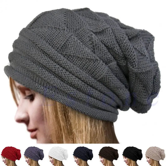 Gestrickte Baggy Beanie Übergroße Wintermütze Ski Slouchy Cap Skullies Beanies Frauen Männer Winter Wolle Warme Mütze Beanies Unisex