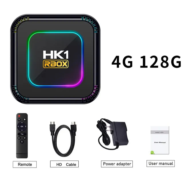 LEMFO Smart TV Box HK1 RBOX K8 Android 13 8K Android TV Box RGB Light 4GB 128GB RK3528 WiFi6 Dual Wifi 2023 PK Android 12 6K