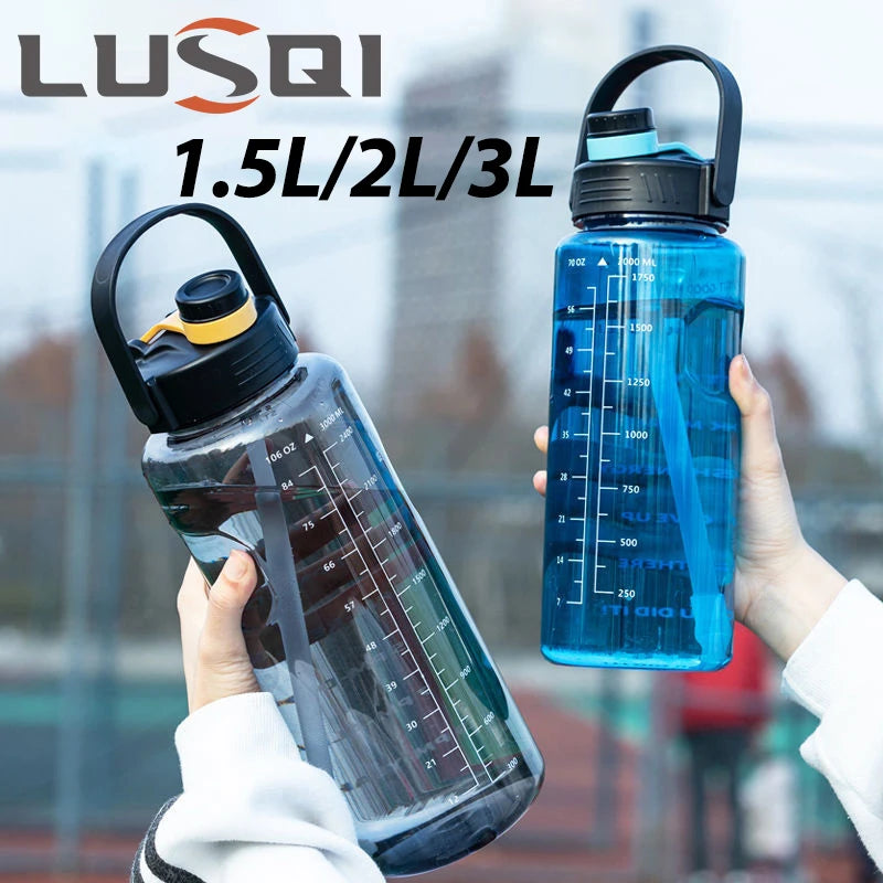 LUSQI 1.5L/2L/3L borraccia sportiva tazza di plastica di grande capacità .