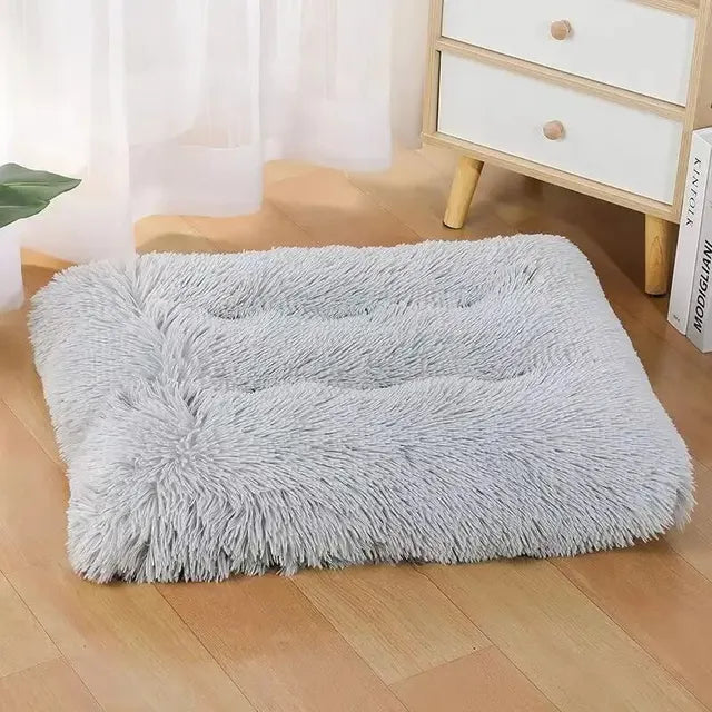 Large Dog Bed Washable Plush Pet Bed Anti Anxiety Warm Dog Cushion Sleeping Mat Comfoetable Pet Mats for Small Medium Large Dogs